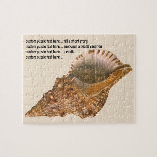 Triton Zeeschelp Schelp, Vintage Zee Mariene Dier Legpuzzel (Horizontaal)