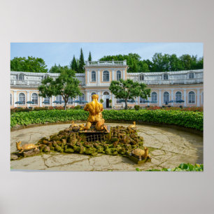 Tritonfontein, Oranjerie Tuin, Peterhof, Rusland Poster