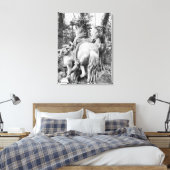 Tritons die twee paarden van de zon groomt canvas afdruk (Insitu (Slaapkamer))