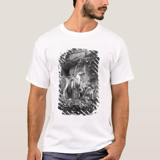 Tritons die twee paarden van de zon groomt t-shirt (Voorkant)