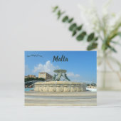 Tritons Fountain in Valletta Malta Briefkaart (Staand voorkant)