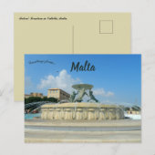 Tritonsfontein in Valletta Malta Briefkaart (Voorkant / Achterkant)