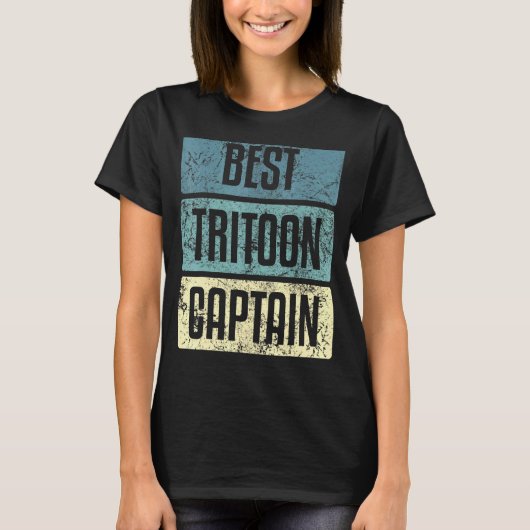 Tritoon Beste Kapitein Boot Spreuken T-shirt (Voorkant)