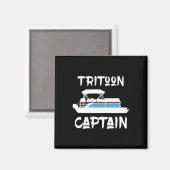 Tritoon Captain Gift Idee voor Tritoon Boot Eigena Magneet (Voorkant / Achterkant)