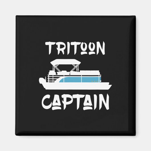 Tritoon Captain Gift Idee voor Tritoon Boot Eigena Magneet (Voorkant)