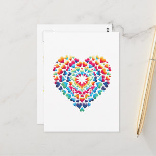 Trits Hart Tie-Dye Briefkaart