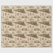 Trits Treinstation Patroon (1) Cadeaupapier (Vlak)