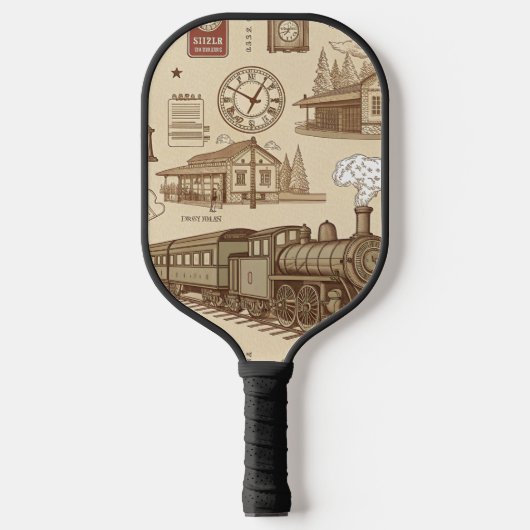 Trits Treinstation Patroon (1) Pickleball Paddle (Voorkant)