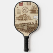 Trits Treinstation Patroon (1) Pickleball Paddle (Achterkant)