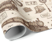 Tritsjestation Patroon (2) Cadeaupapier (Rol Hoek)