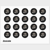 Tritt vandaag voordat het terug trapt ronde sticker (Vel)