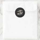Tritt vandaag voordat het terug trapt ronde sticker (Tas)