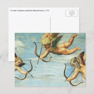 Triumf van Galatea engelen detail door Raphael San Briefkaart