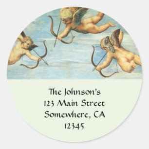 Triumf van Galatea engelen detail door Raphael San Ronde Sticker