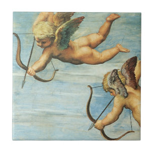 Triumf van Galatea engelen detail door Raphael San Tegeltje