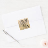 Triumf van het kwaad **Edmund Burke citaat - afdru Vierkante Sticker (Envelop)
