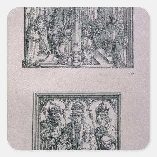 Triumfale Arch van keizer Maximilian I Vierkante Sticker (Voorkant)