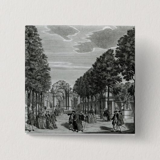 Triumfale kerken, Handelsstandbeeld in het zuiden Vierkante Button 5,1 Cm (Voorkant)