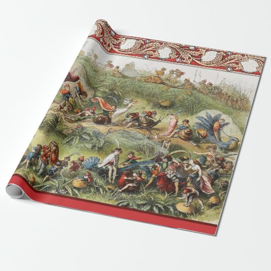 Triumfale maart van de Elf King, Fairies, Goblins Cadeaupapier (Uitgerold)