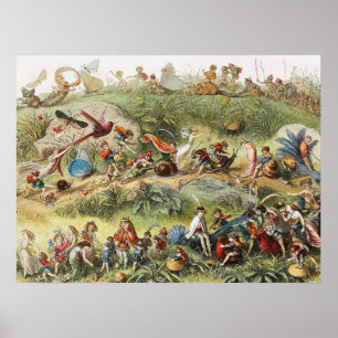 Triumfale maart van de Elf King, Fairies, Goblins Poster