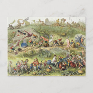 Triumfale maart van de Elf-King, illustratie van Briefkaart