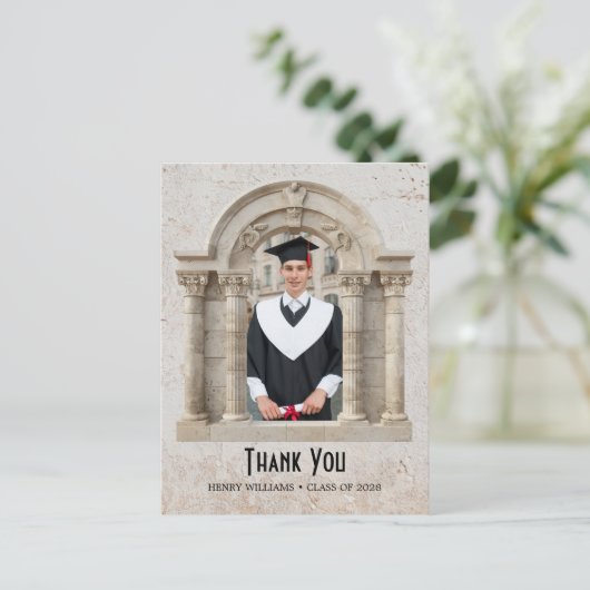 Triumfboog Afstudeer Dankbriefkaart Briefkaart (Staand voorkant)