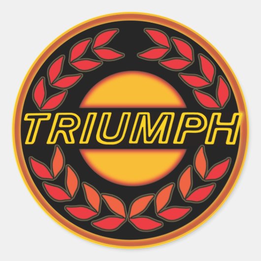 Triumph Cars Krans Ronde Sticker (Voorkant)