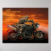 Triumph Motorcycle Triple Print 26x20' (Voorkant)