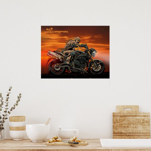 Triumph Motorcycle Triple Print 26x20' (Keuken)