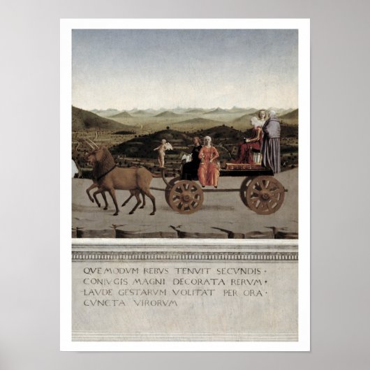 Triumph of Battista Sforza, Duchess of Urbino. Bat Poster (Voorkant)