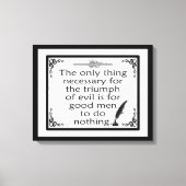 Triumph of Evil Burke Quote Canvas Afdruk (Voorkant)