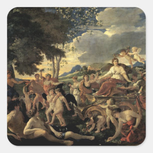 Triumph of Flora, c.1627-28 Vierkante Sticker