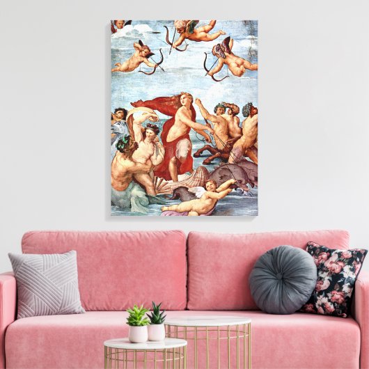 Triumph of Galatea by Raphael Sanzio Canvas Afdruk (Insitu (Woonkamer))