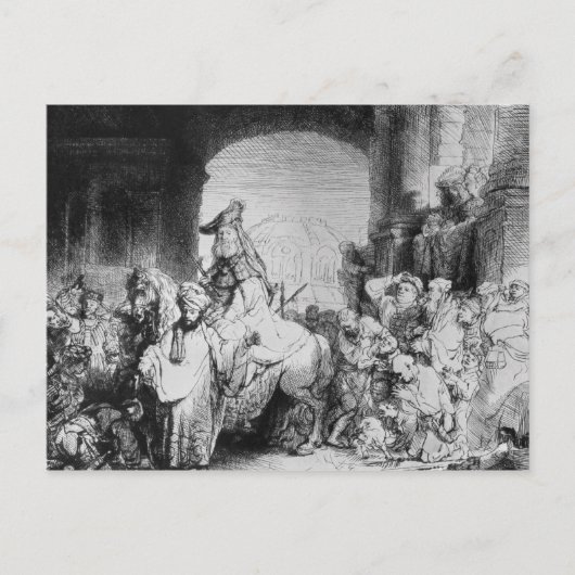 Triumph of Mordecai, c.1640 Briefkaart (Voorkant)
