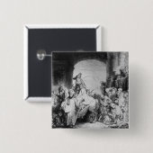 Triumph of Mordecai, c.1640 Vierkante Button 5,1 Cm (Voorkant /achterkant)