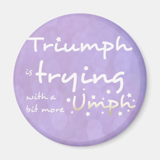 Triumph probeert met een beetje meer umph magneet (Voorkant)