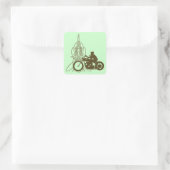  Triumph Riding Vierkante Sticker (Tas)