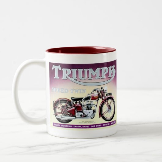 Triumph Speed Twin Tweekleurige Koffiemok (Links)