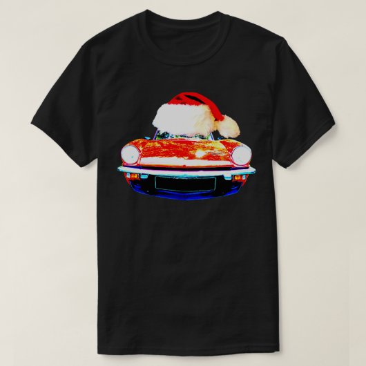 Triumph Spitfire classic Christmas pet editie T-shirt (Design voorkant)
