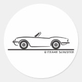 Triumph Spitfire Ronde Sticker (Voorkant)