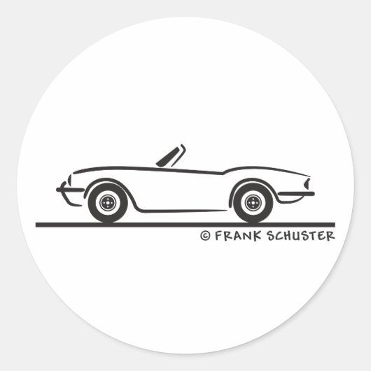 Triumph Spitfire Ronde Sticker (Voorkant)