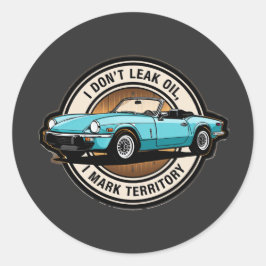 Triumph Spitfire tagline ontwerp Ronde Sticker