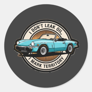 Triumph Spitfire tagline ontwerp Ronde Sticker
