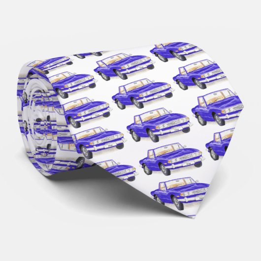 Triumph Stag Mannen stropdas, blauw Stropdas (Opgerold)