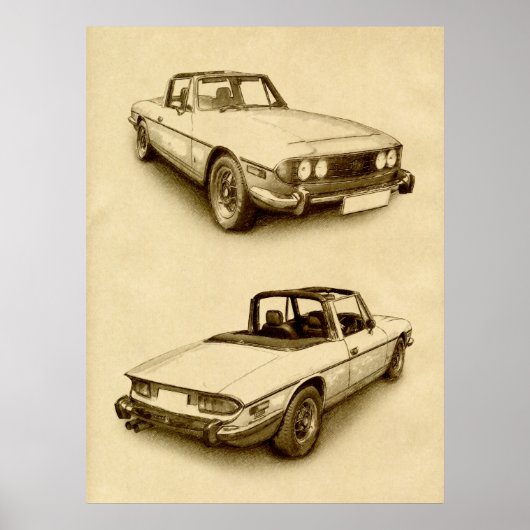 Triumph Stag Poster (Voorkant)