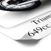 Triumph T120C Bonneville Motorcycle - A3 Print (Hoek)