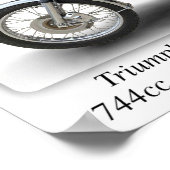 Triumph T140V Bonneville 750 motorfiets - A3-forma Poster (Hoek)