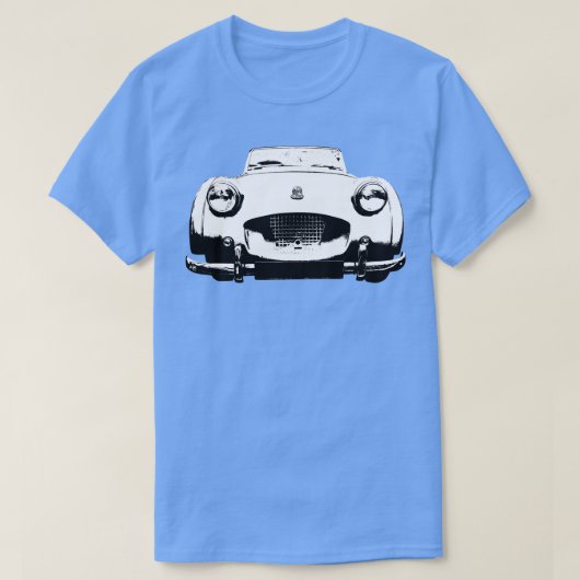 Triumph TR2 jaren 1950 Brits klassiek monoblock wi T-shirt (Design voorkant)