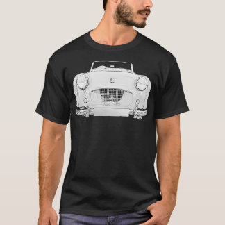 Triumph TR2 jaren 1950 Brits klassiek monochroom T-shirt