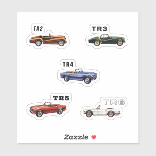 Triumph TR2 - TR6 Sticker (Vel)